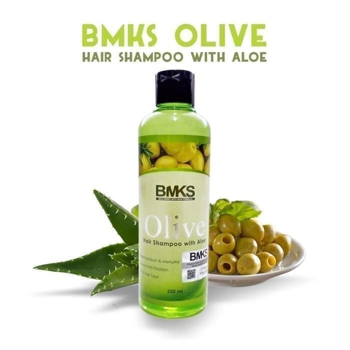 BMKS OLIVE SHAMPOO WITH ALOE PERAWATAN RAMBUT RONTOK 250ML ORIGINAL BPOM