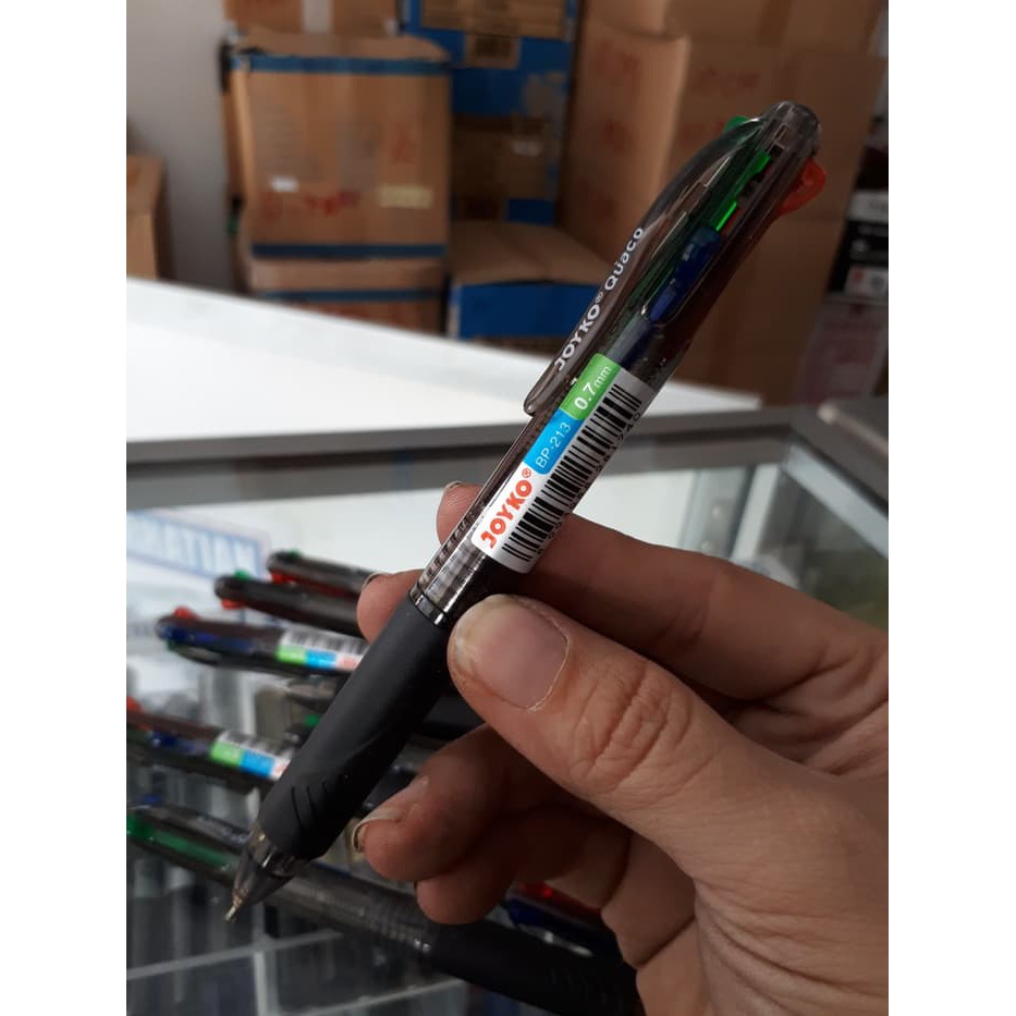 

ECER MURAH Pen 4Warna JOYKO Quaco BP-213/Pulpen Cetek 4 Warna/Bolpen