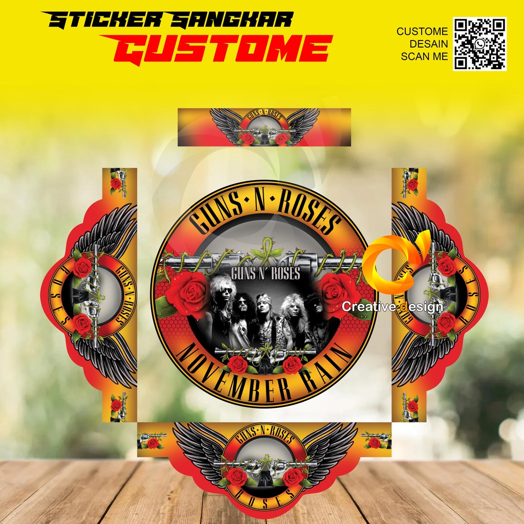 STICKER TEBOK LOVEBIRD NOVEMBER RAIN