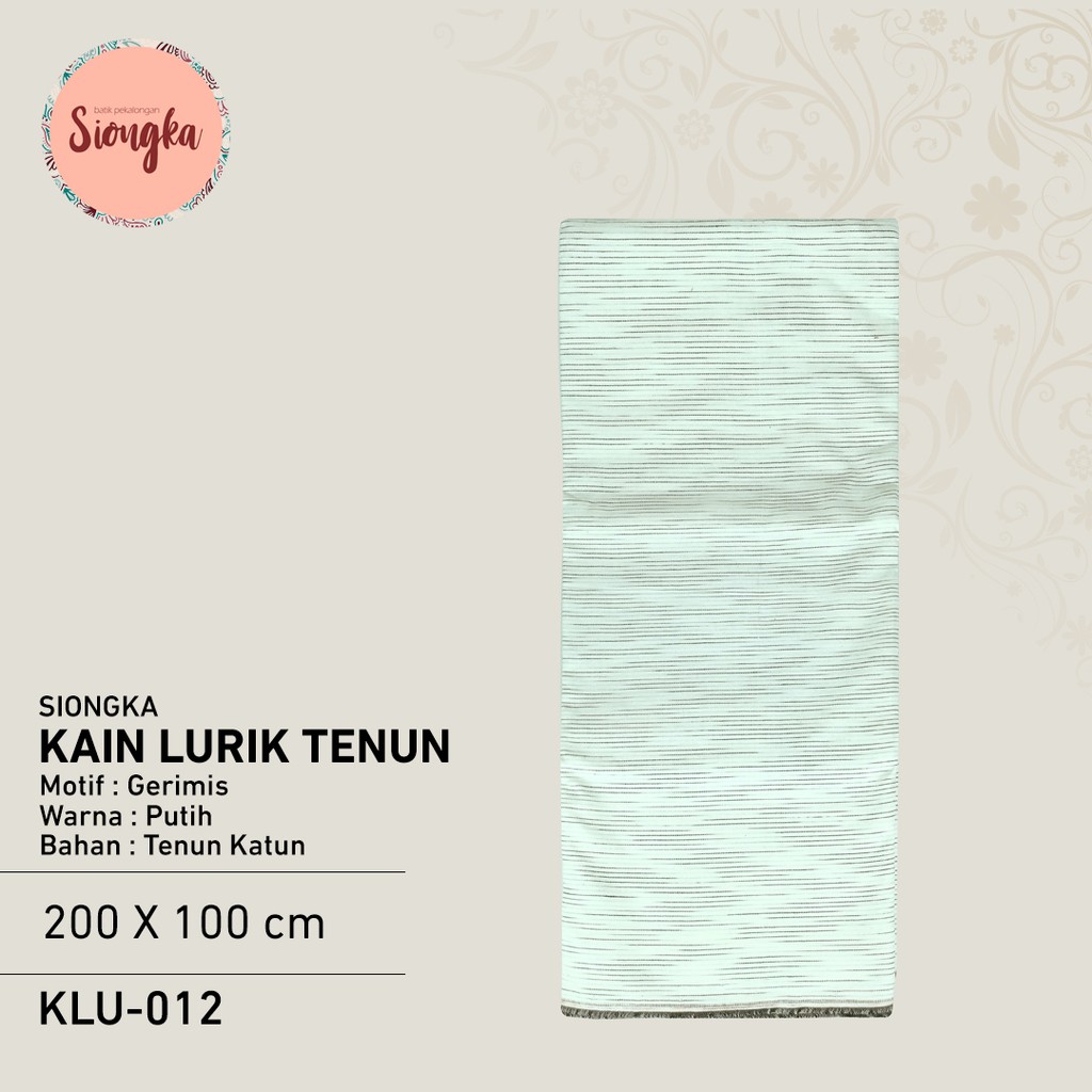 Kain Lurik Motif Gerimis Putih Shopee Indonesia