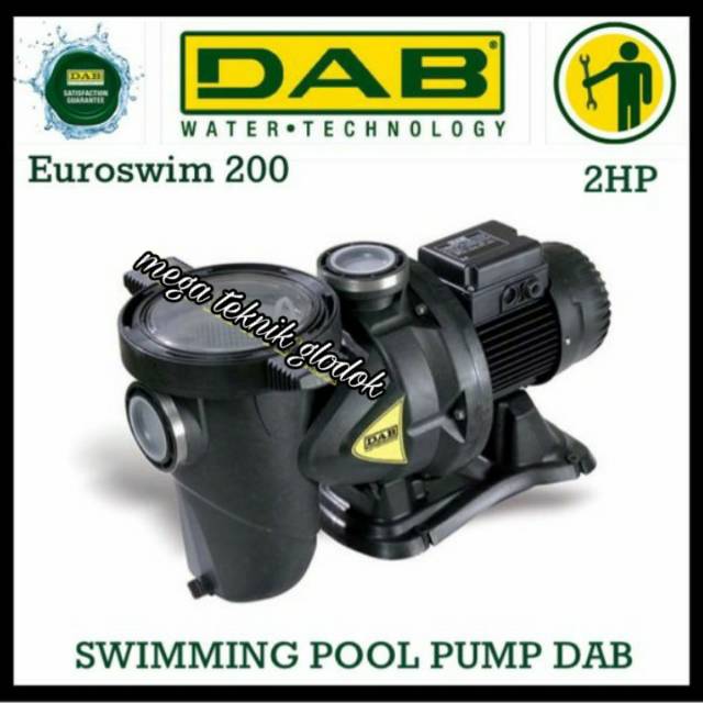 POMPA KOLAM RENANG DAB ITALY EUROSWIM 200 2HP 1PHASE ORIGINAL ITALY
