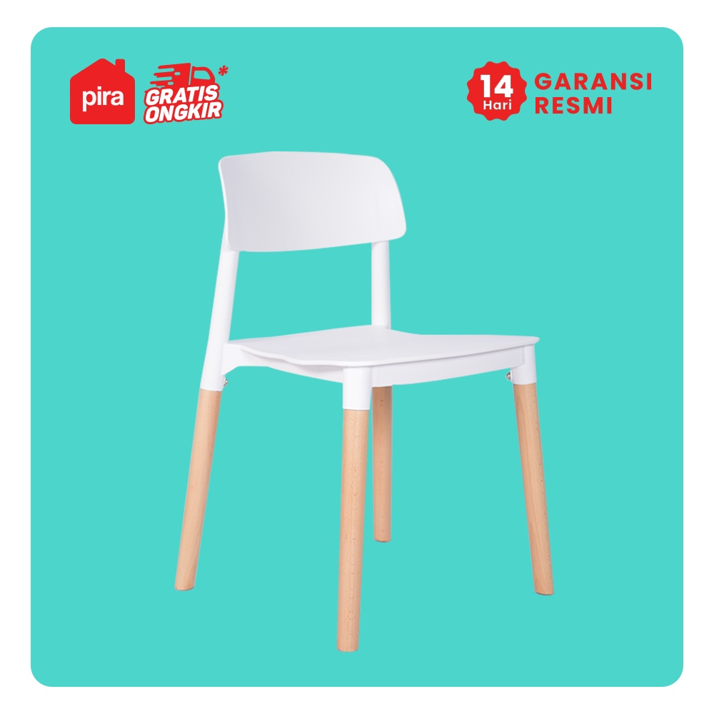 Pira -  Ethan DC Kursi Makan / Kursi Belajar /  Kursi Teras / Kursi Santai / Kursi Cafe-White