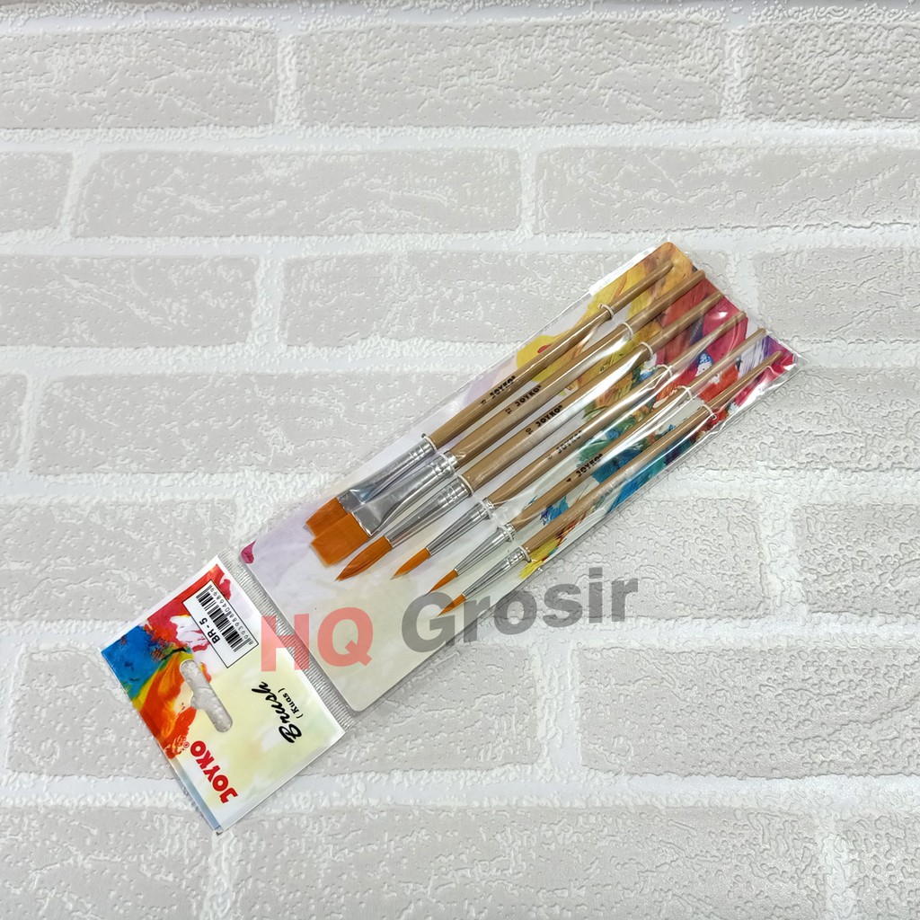 

Brush / Kuas Lukis JOYKO BR-5 1Set (isi 6 kuas)