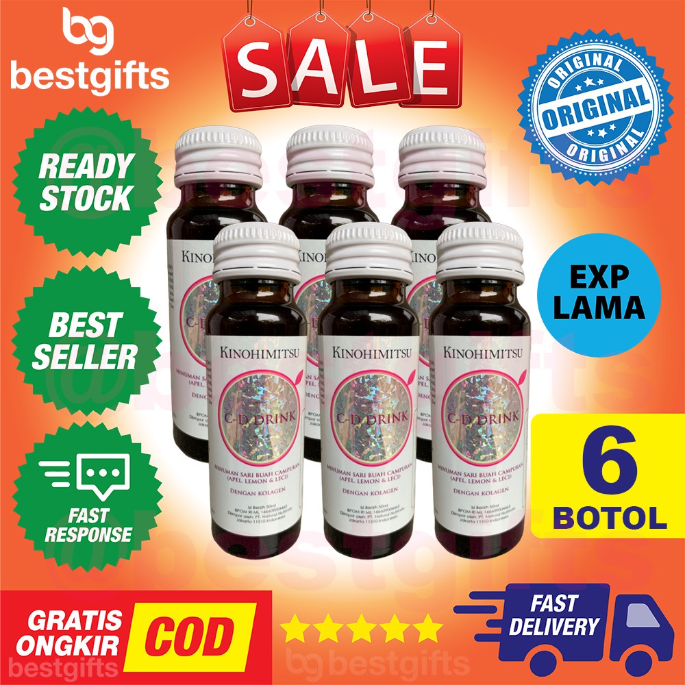 KINOHIMITSU J'PAN COLLAGEN DIAMOND DRINK 5300 JAPAN JPAN KULIT PUTIH HALUS KOLAGEN - 6 BOTOL
