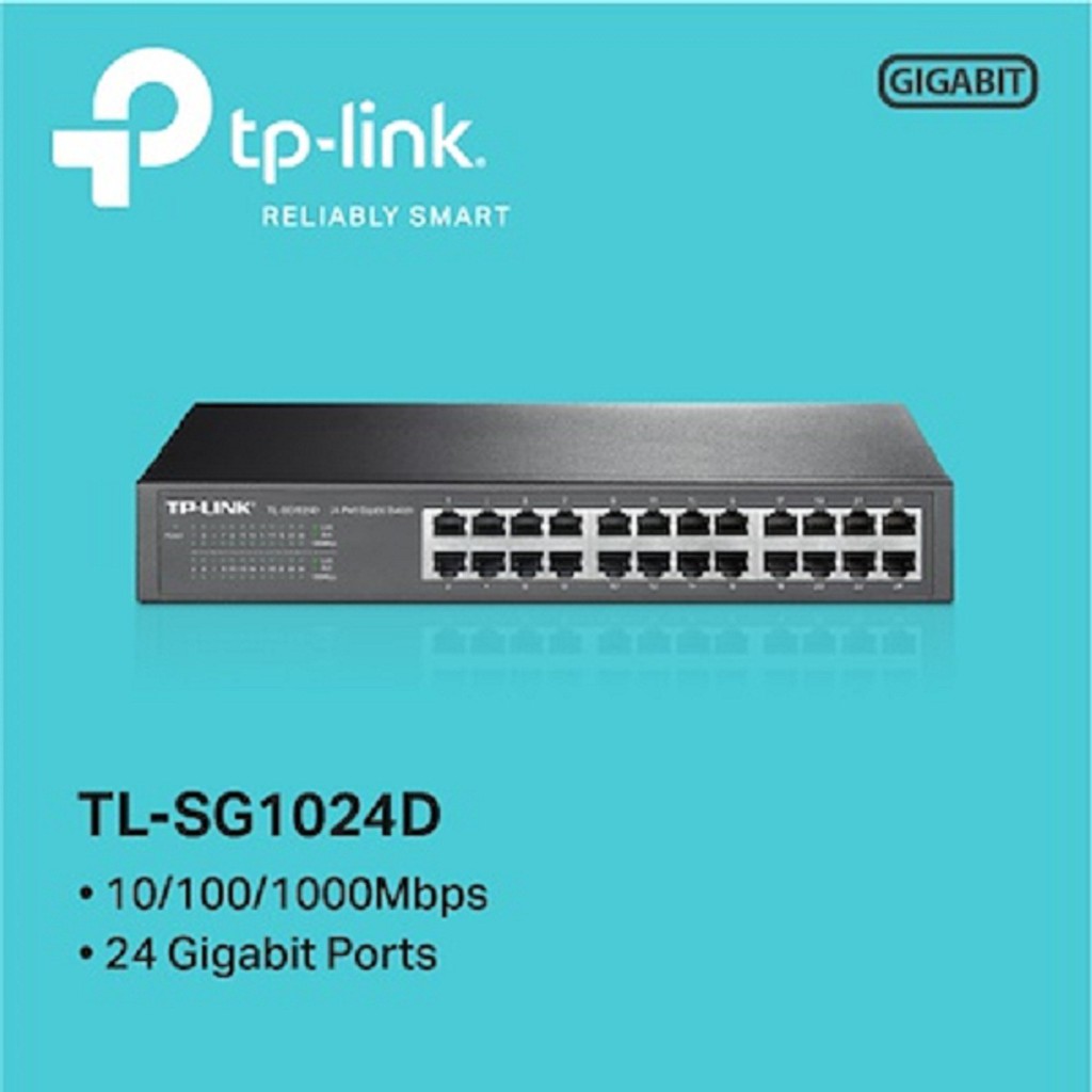 Jual TP-LINK TL-SG1024D 24 Port Gigabit Desktop/Rackmount Switch Hub  Indonesia|Shopee Indonesia