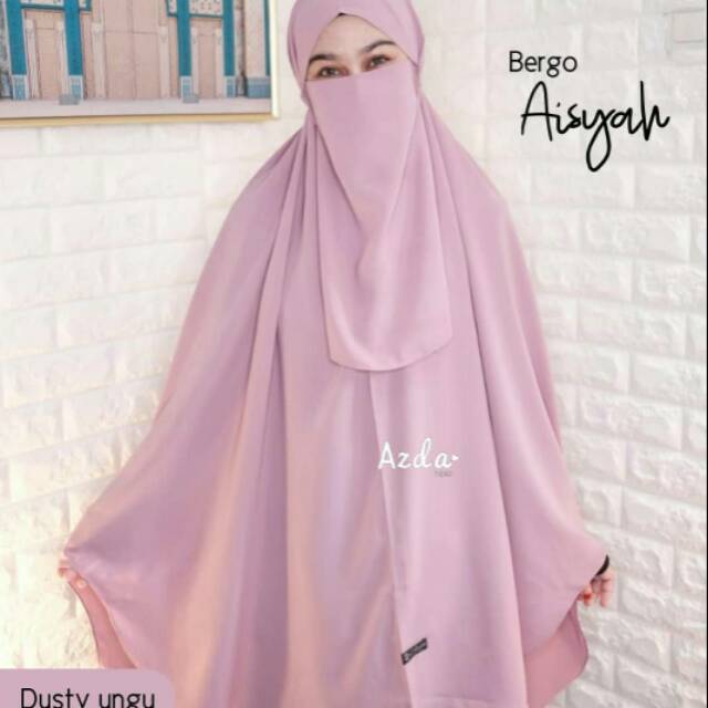 PROMO BERGO TALI ASSYA BY AZDA | HIJAB BERGO SYARI MURAH | BERGO JUMBO TALI DUSTY UNGU | BERGO XL