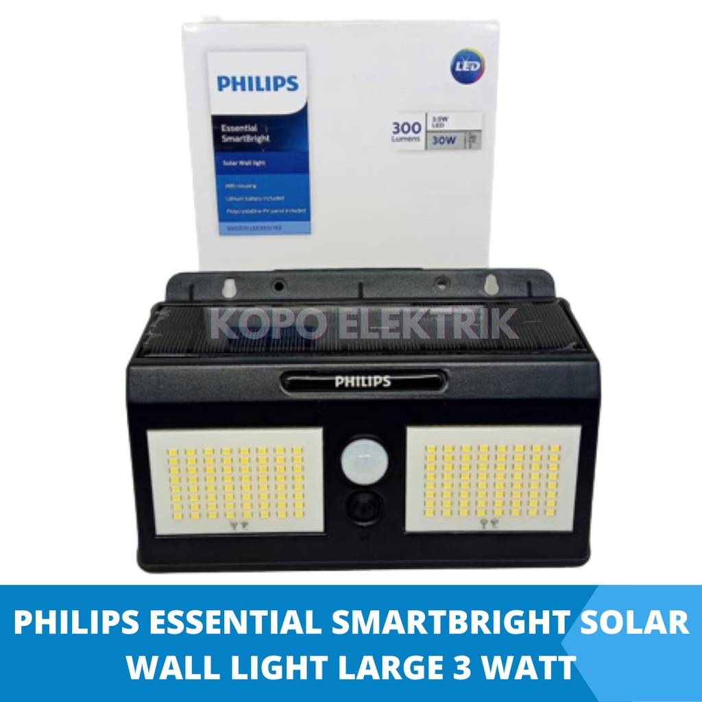 Philips Lampu Solar Wall Light 3 watt BWS010 LED 300Lm