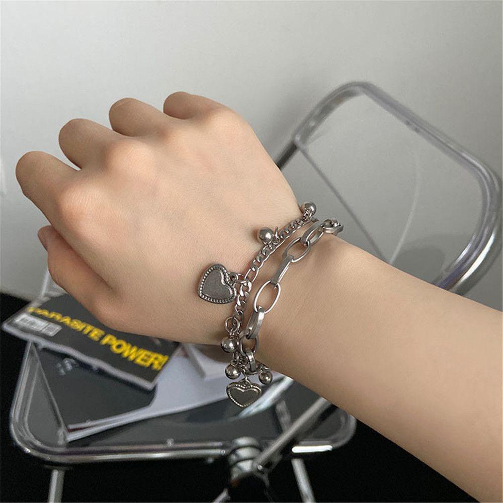 Preva Gelang Wanita Sederhana Kepribadian Ins Desain Niche Bahan Titanium Steel