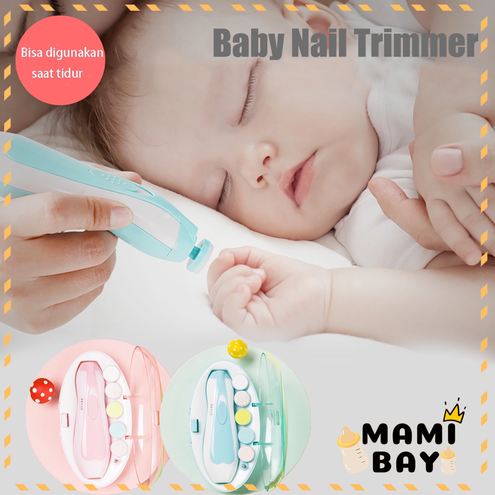 Mamibayi Gunting kuku bayi elektrik/baby nail trimmer/Manicure set bayi