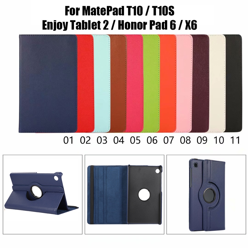 For Huawei MatePad T10s T10 s T 10s 10 10.1 &quot;(2020) AGS3-L09 AGS3-W09 Fashion 360° Rotating Tablet Leather Case Lipat Folio Flip Stand Pelindung Cover