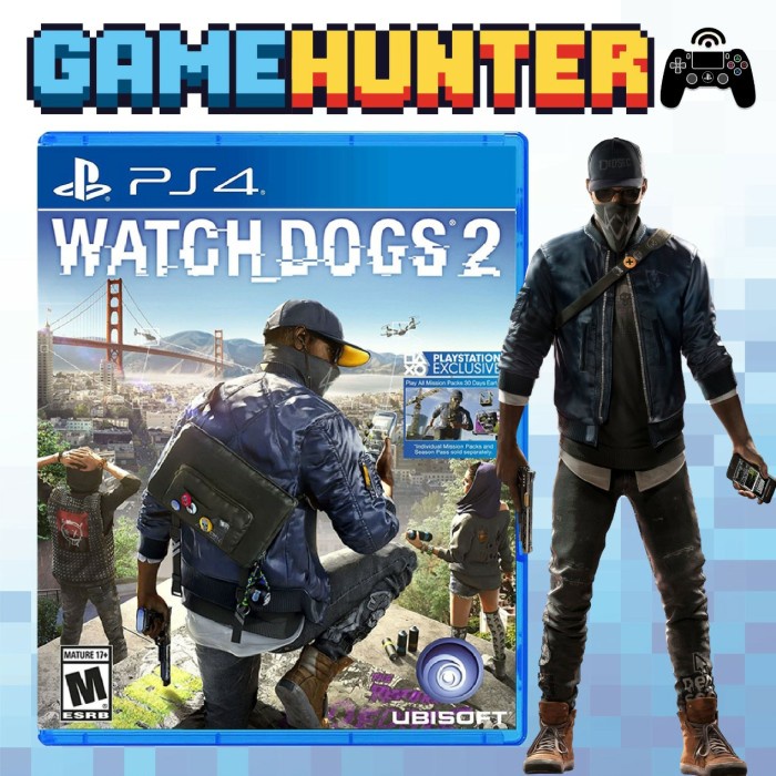 Ps4 Watch Dogs 2 Cd / Dvd / Kaset / Game / Games