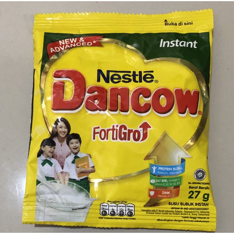 Dancow Instant Sachet 27 gr Susu Bubuk pcs