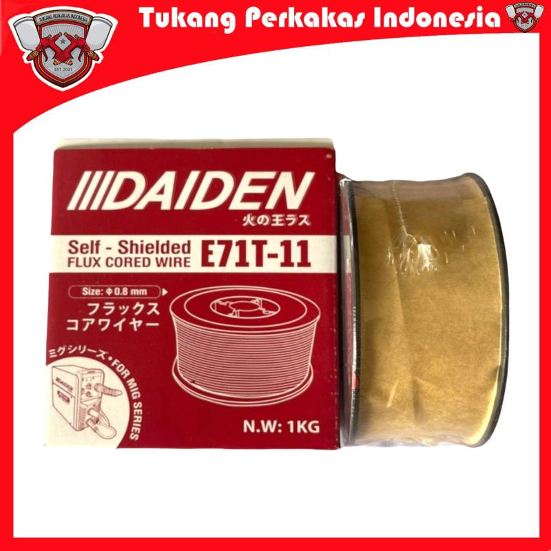 DAIDEN KAWAT LAS MIGI 0.8MM 1KG KAWAT LAS MIG TANPA GAS co2