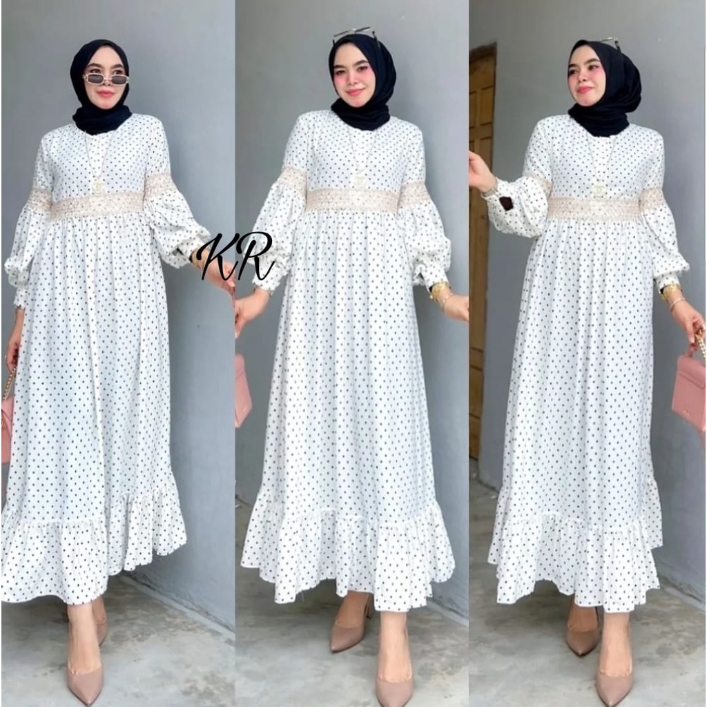 gamis set overall wanita dress muslim midi dress muslim dress wanita baju dress wanita muslim