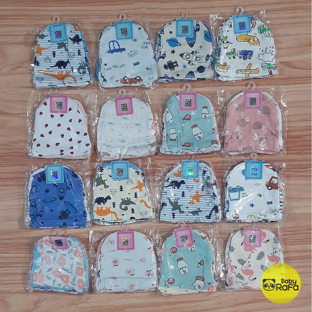 Topi Bayi Newborn Premium 5 in 1, Topi Kupluk Bayi SNI 1 set isi 5 pcs