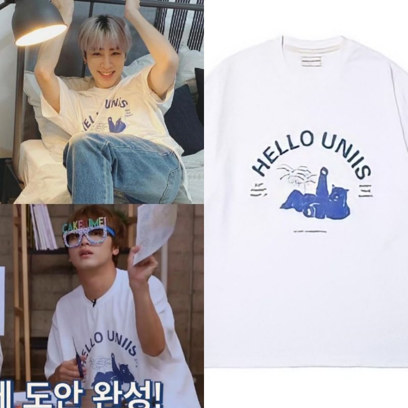 helloo uniis kaos outfit xiaojun haechan nct