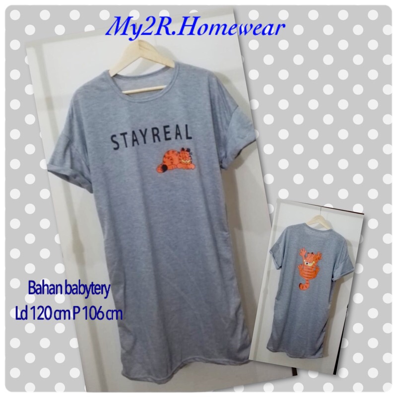 Daster kaos babytery jumbo | Dress import jumbo| Baju tidur import