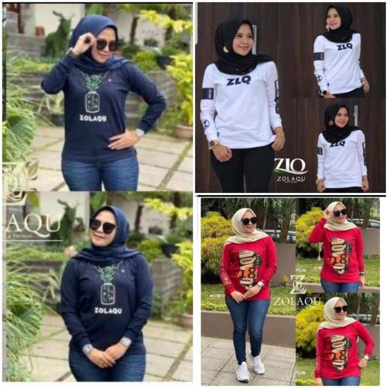 KAOS ZOLAQU SIZE M L XL 100% ORIGINAL TERBARU NAVY, MERAH NEW DAN PUTIH TAMPA BAN BAWAH