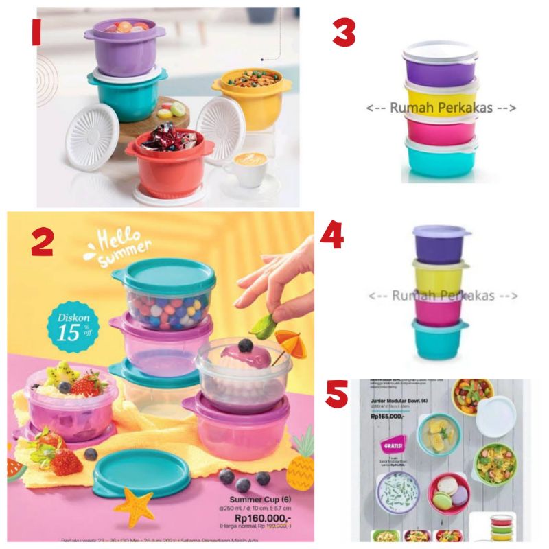 EKSTRA ONGKIR SNACK CUP/ JUNIOR MODULAR SET ISI 5/mangkok/Rice bowl/SMALL SAVER/SUMMER CUP/KIDDIE