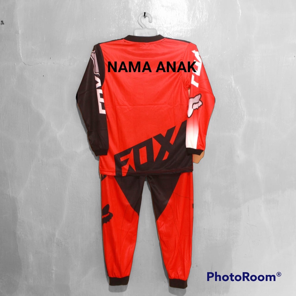 Setelan baju balap motor cross/baju motor cross anak