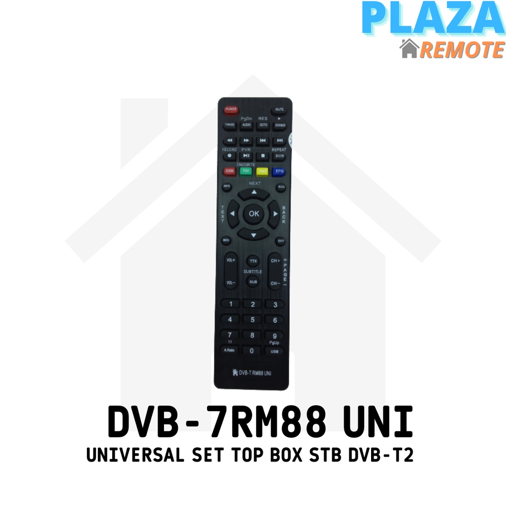 Remot / Remote MULTI UNIVERSAL SET TOP BOX STB DVB-T2 DVB-7 RM88 UNI / ecer dan grosir