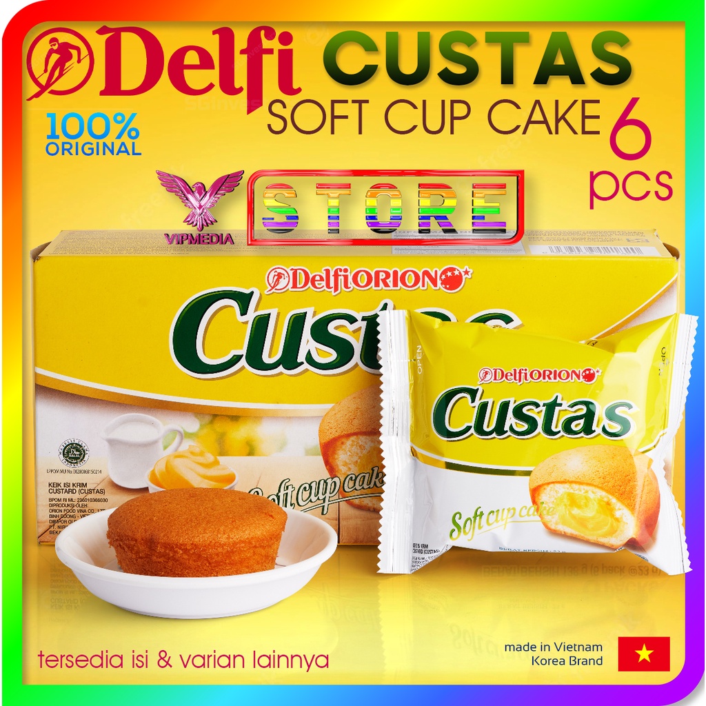 

DELFI Soft Cup Cake - CUSTAS - Krim Custard - 1 BOX ISI 6 PCS