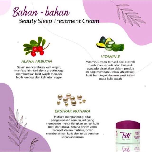 Treatment Cream Tati skincare