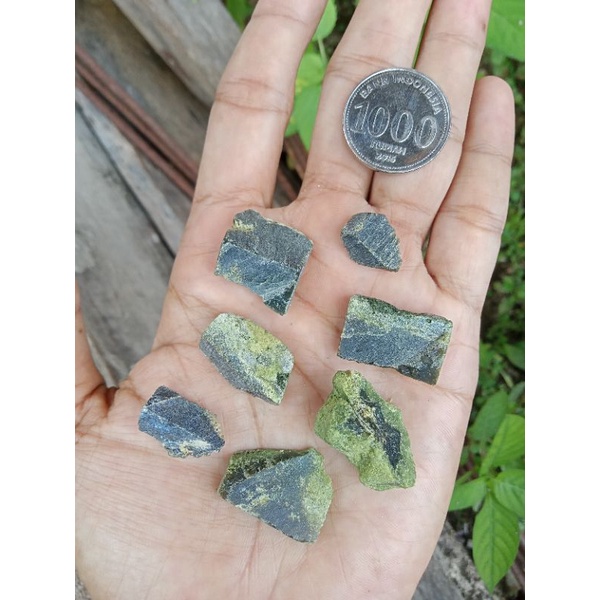 Paket Bacan ( 6 bacan doko cincau dan 1 majiko - bahan batu akik krecekan natural asli Ternate )