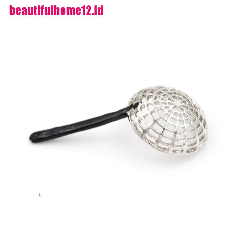 【beautifulhome12.id】Dollhouse Miniature 1:12 Kitchen Decor Toy Kitchen Metal Colander Length 5cm