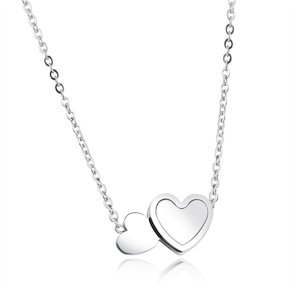 [New] Kalung wanita titanium mini korea love hadiah cewek 316L anti karat KK119