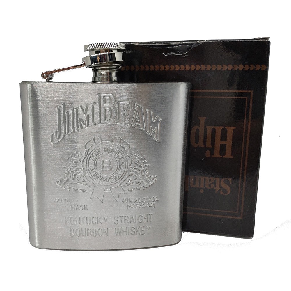 Jim Beam Botol Minum Wine Whiskey Hip Flask 7oz