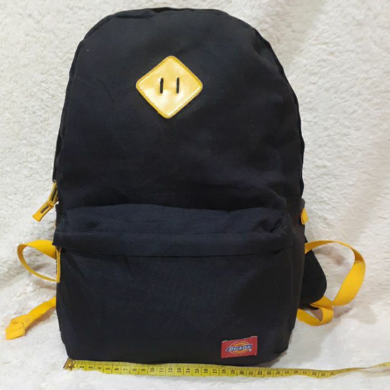 Tas Ransel Second / Preloved / DICKIES Backpack Hitam Kuning / Bekas