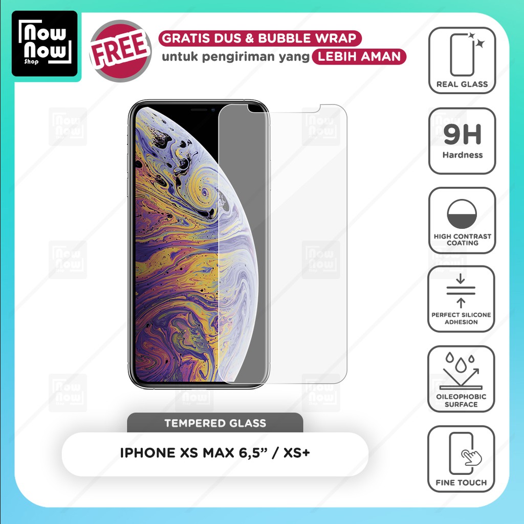 Tempered Glass Anti Gores iPhone XS Max Screen Guard Protector 9H Kaca Temperglass 6.5 Inch