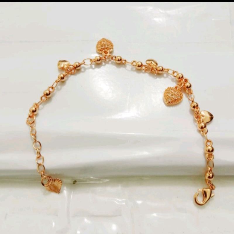 gelang titanium asli LV 1, gelang kaki anak titanium asli anti luntur anti karat impor, gelang perhiasan fashion anak terbaru 2021,perhiasan mirip mas asli, perhiasan berlapis emas 24 k