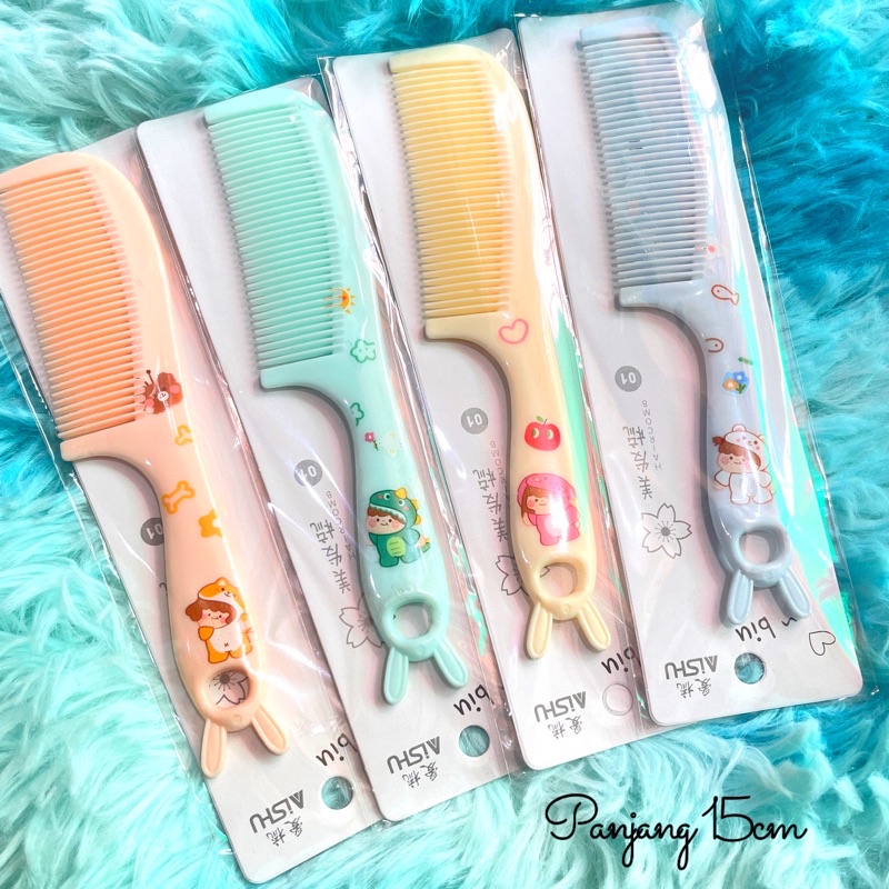 Sisir mini karakter / Sisir rambut motif / Sisir plakstis Fancy REAL PICTURE