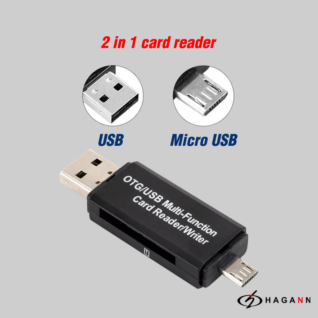 Card Reader Micro SD / SD Card Rider Micro USB / USB All In One OTG HP