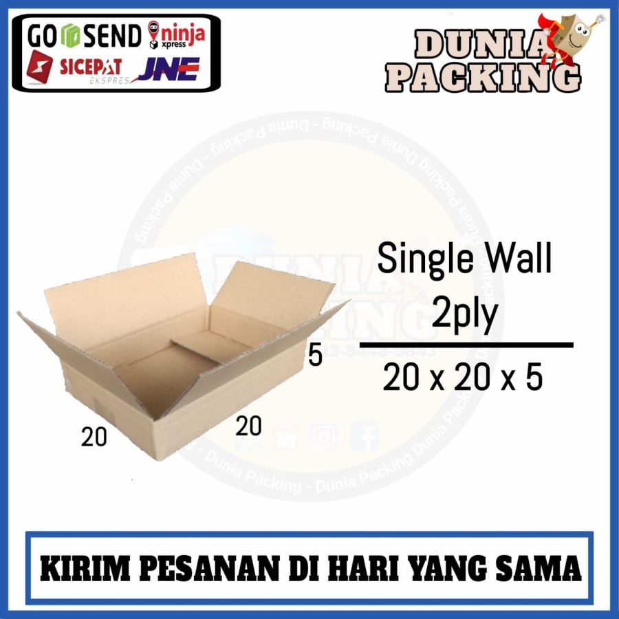 

Kardus Polos Packing | Single Wall | Box | Dus 20 x 20 x 5