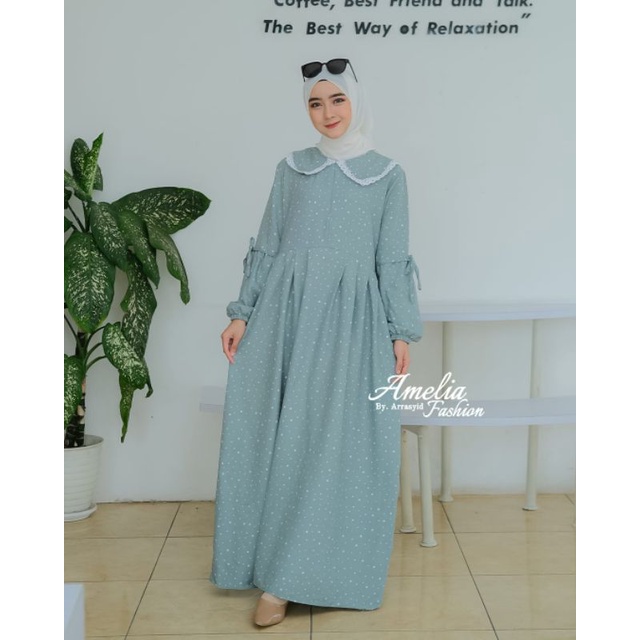 DRESS POLKADOT ORI Amelia Fashion by Arrasyid