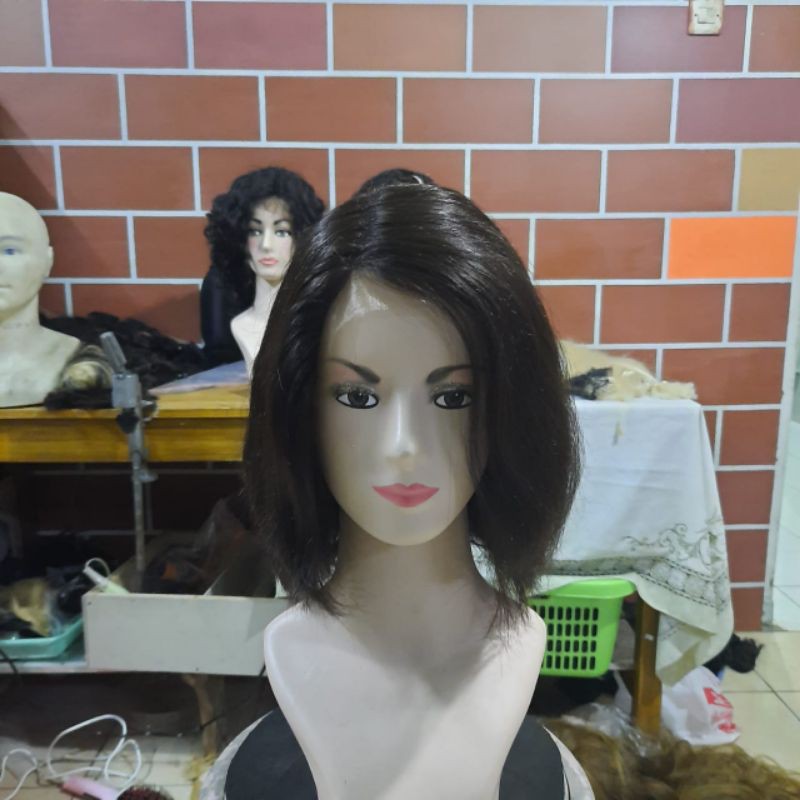 human hair Bob,rambut asli bob hitam,Lace wig