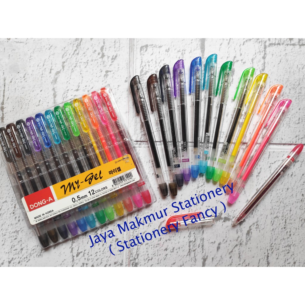 Pen Gel Dong-A P&amp;T My Gel 0.5mm set 12 warna