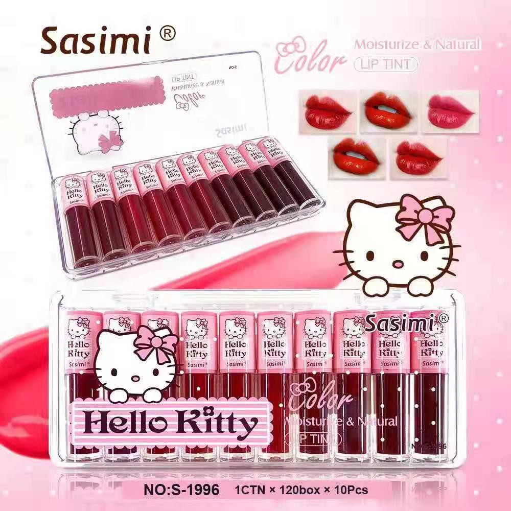 (CYBER) COD TERBARU SASIMI HELLO KITTY LIPTINT HARGA SATUAN 1KOTAK ISI 12 MINI MOISTURIZE AND NATURA