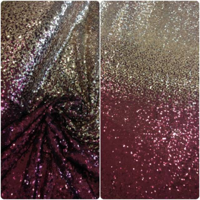 Kain.bahan gaun.dress.blouse Tulle 1000 Payet Sequeen Gradasi