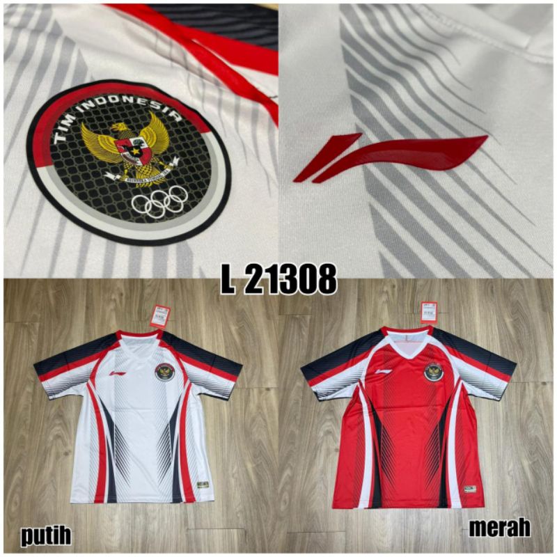 LI-NING 21308 BAJU KAOS JERSEY PAKAIAN OLAHRAGA BADMINTON BULUTANGKIS IMPORT