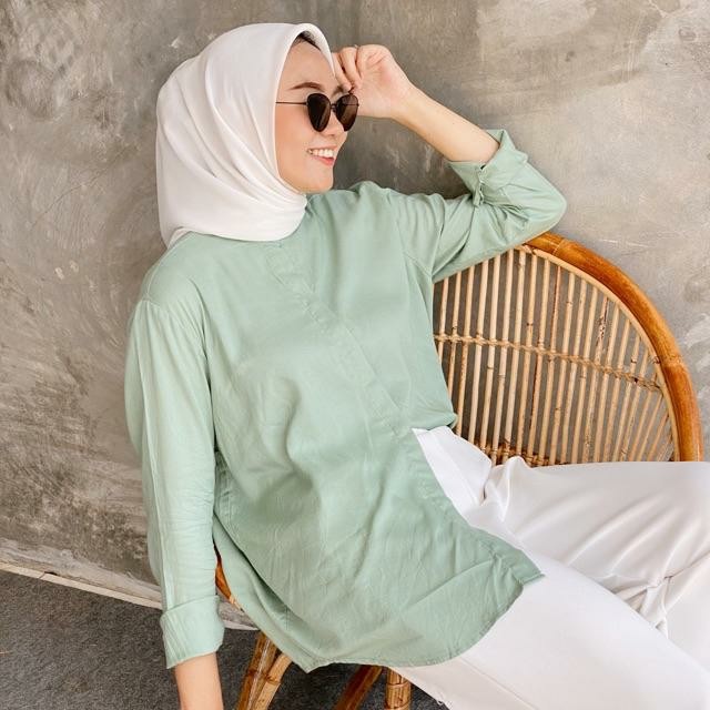 TSK - Kemeja Maudy Shirt Murah / Kemeja Wanita Murah