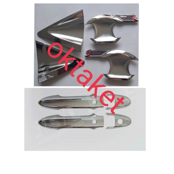 paket outer handle depan belakang Honda Hrv 2019 -2021 activo chrome keyless smartkey