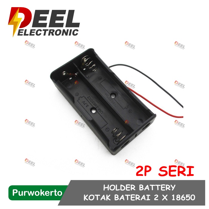HOLDER BATTERY 2X 18650 KOTAK BATERAI 2 SLOT SERI 18650 KOTAK BATERAI