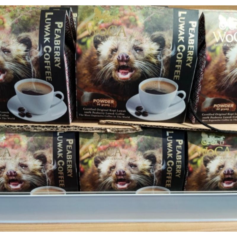 

Woca Peaberry Luwak Coffee Powder 50 Gram