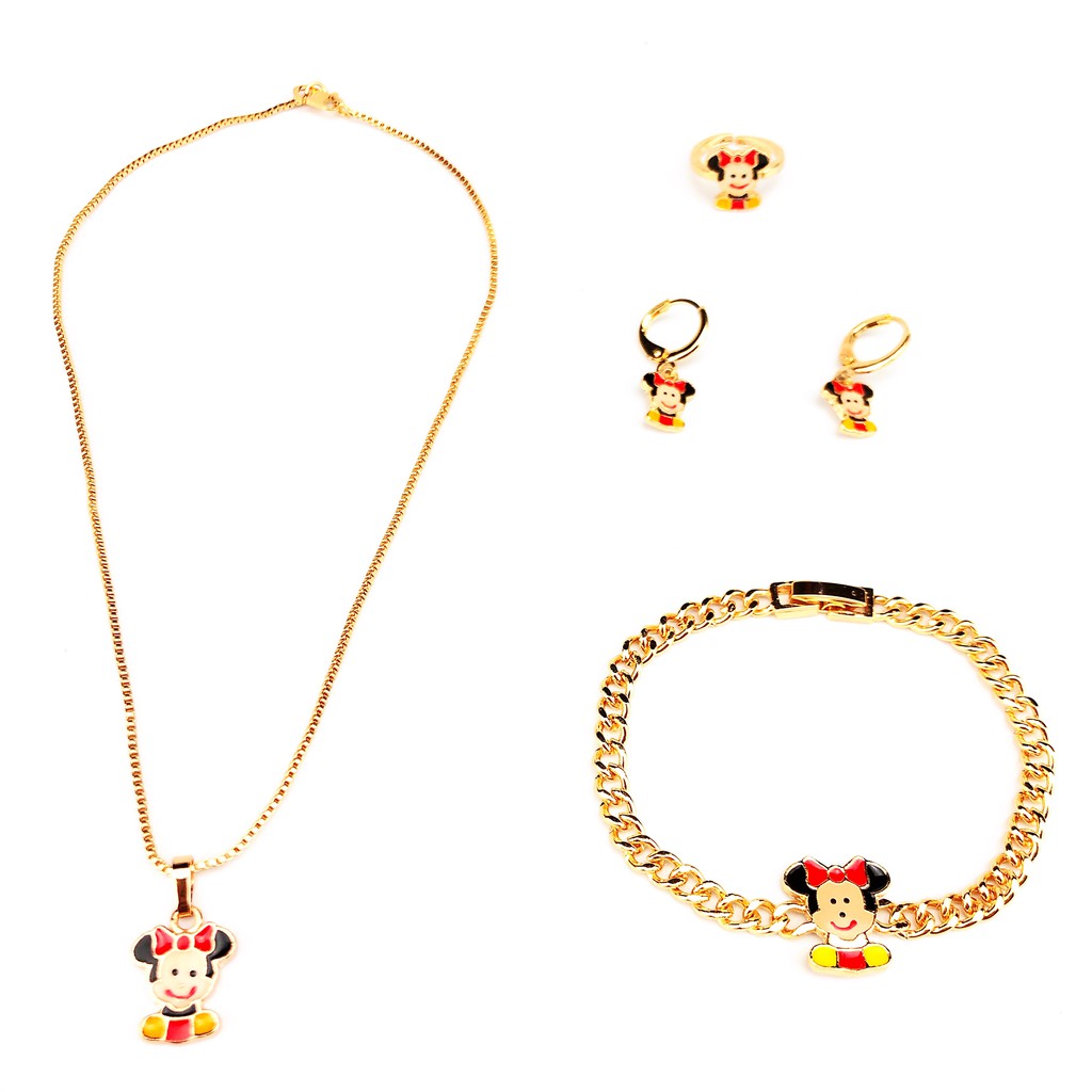 [Ready Stock] Perhiasan set anak anak fashion jewelry xuping anak 5 in 1   Acc006