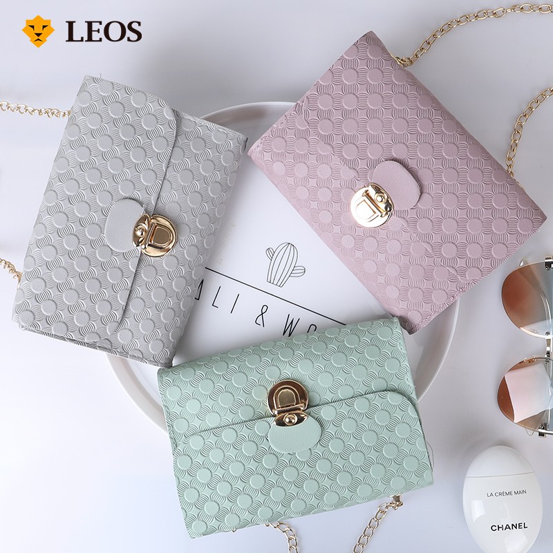 

LEOS Original Tas selempang / sling bag tali rantai wanita casual feminim terbaru - (Bisa COD)