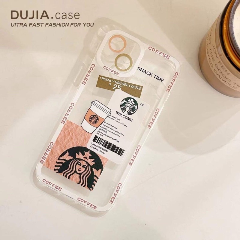 Soft Case Motif STARBUCKS IPHONE 6 6G 6S 7 8 6+ 6S+ 7+ 8+ X XR XS MAX 11 11PRO 11PROMAX 12 12PRO 12PROMAX 13 13PRO 13PROMAX PRO MAX PLUS Clearcase TPU Lens Protect Casing Pelindung Kamera Transparan